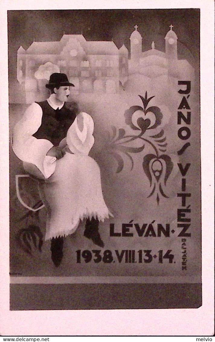 1938-CECOSLOVACCHIA CECOSLOVENSKO Premio Teatrale Janos Vitez/Levice (13.8) Ann. - Altri & Non Classificati