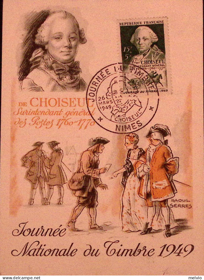 1949-Francia FRANCE E. Choiseul, Giorn. Francobollo (828) Fdc - ....-1949