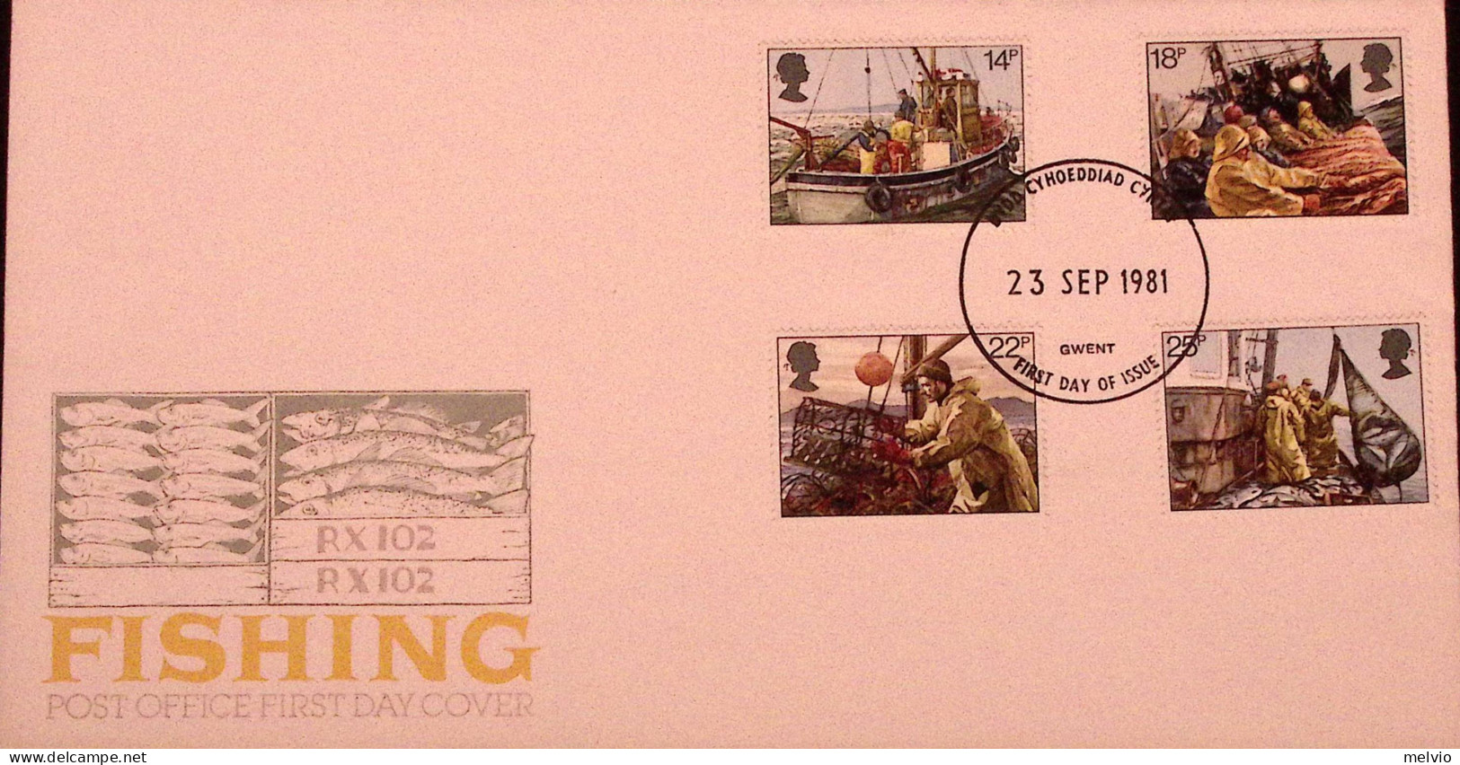 1981-GRAN BRETAGNA GREAT BRITAIN Anno Del Pescatore Serie Cpl. Fdc - 1981-1990 Dezimalausgaben