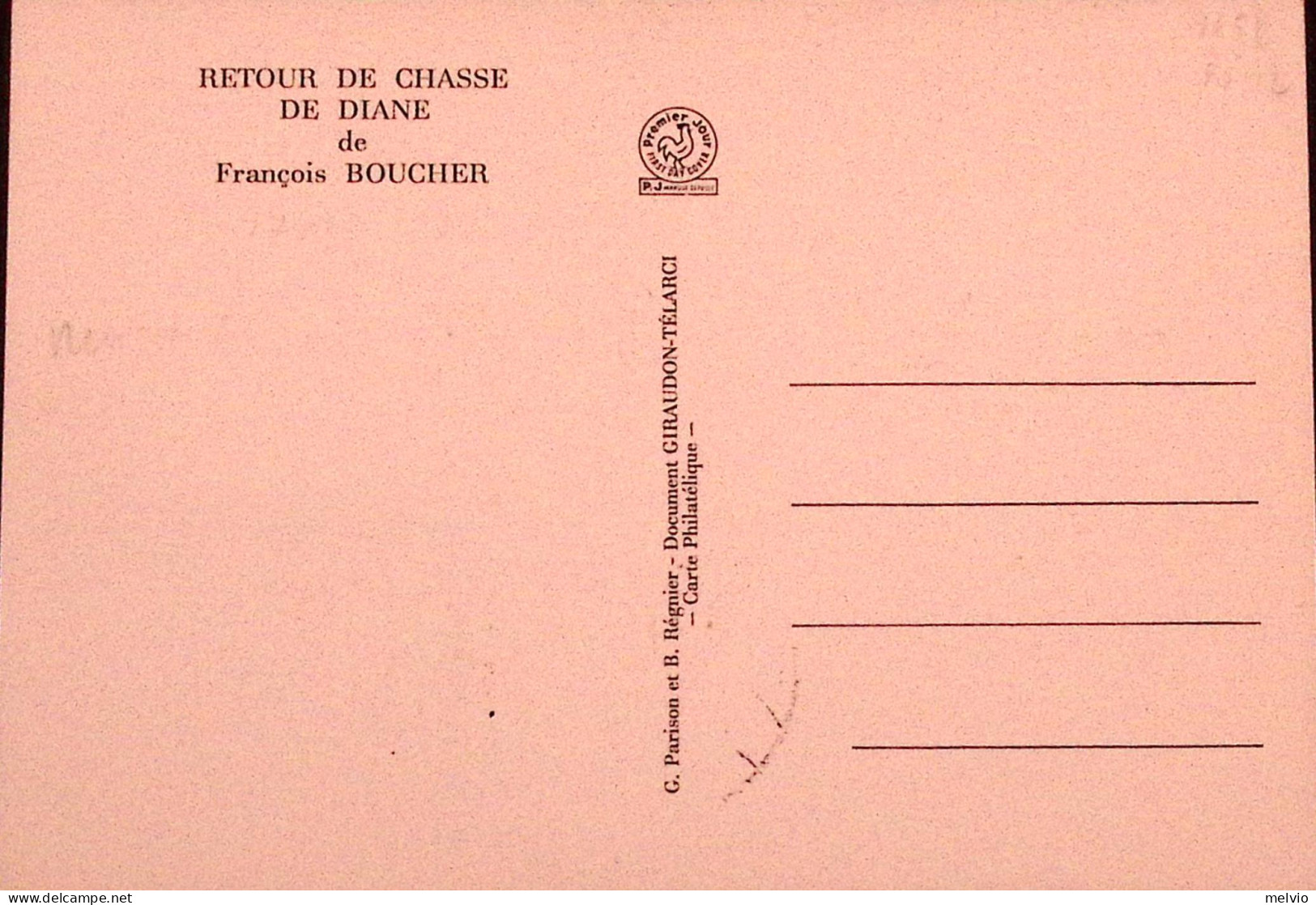 1970-Francia FRANCE F. Boucher, Ritorno Di Diana Dalla Caccia Fdc Maximum - 1970-1979