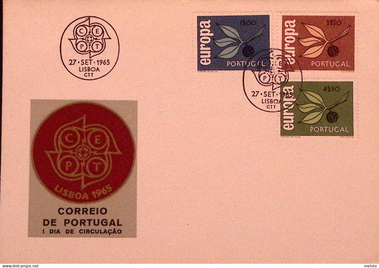 1965-PORTOGALLO EUROPA Serie Cpl. (971/3) Su Fdc - FDC