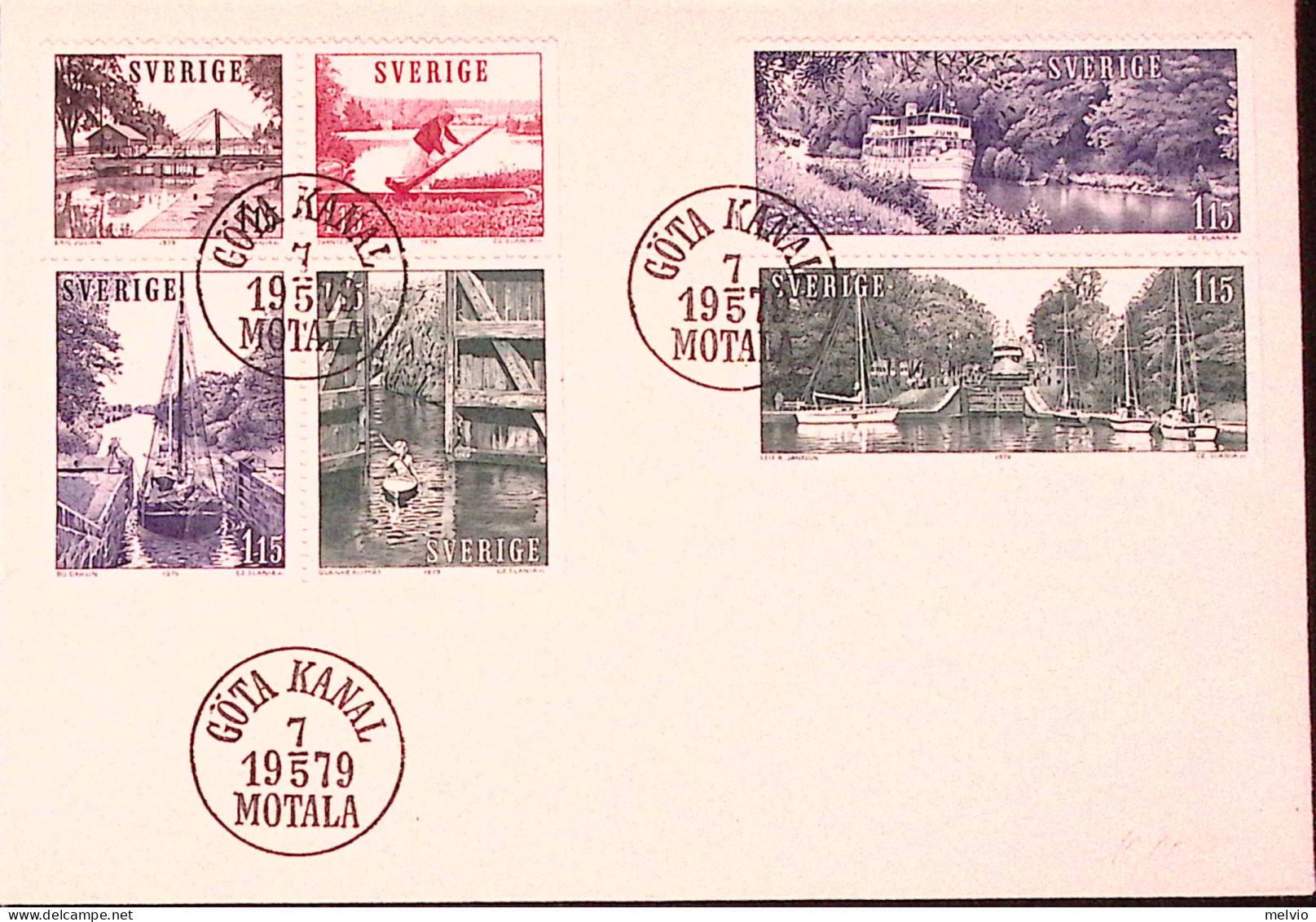 1979-SVEZIA SVERIGE Turistica Serie Cpl. (1047/2) Fdc - FDC