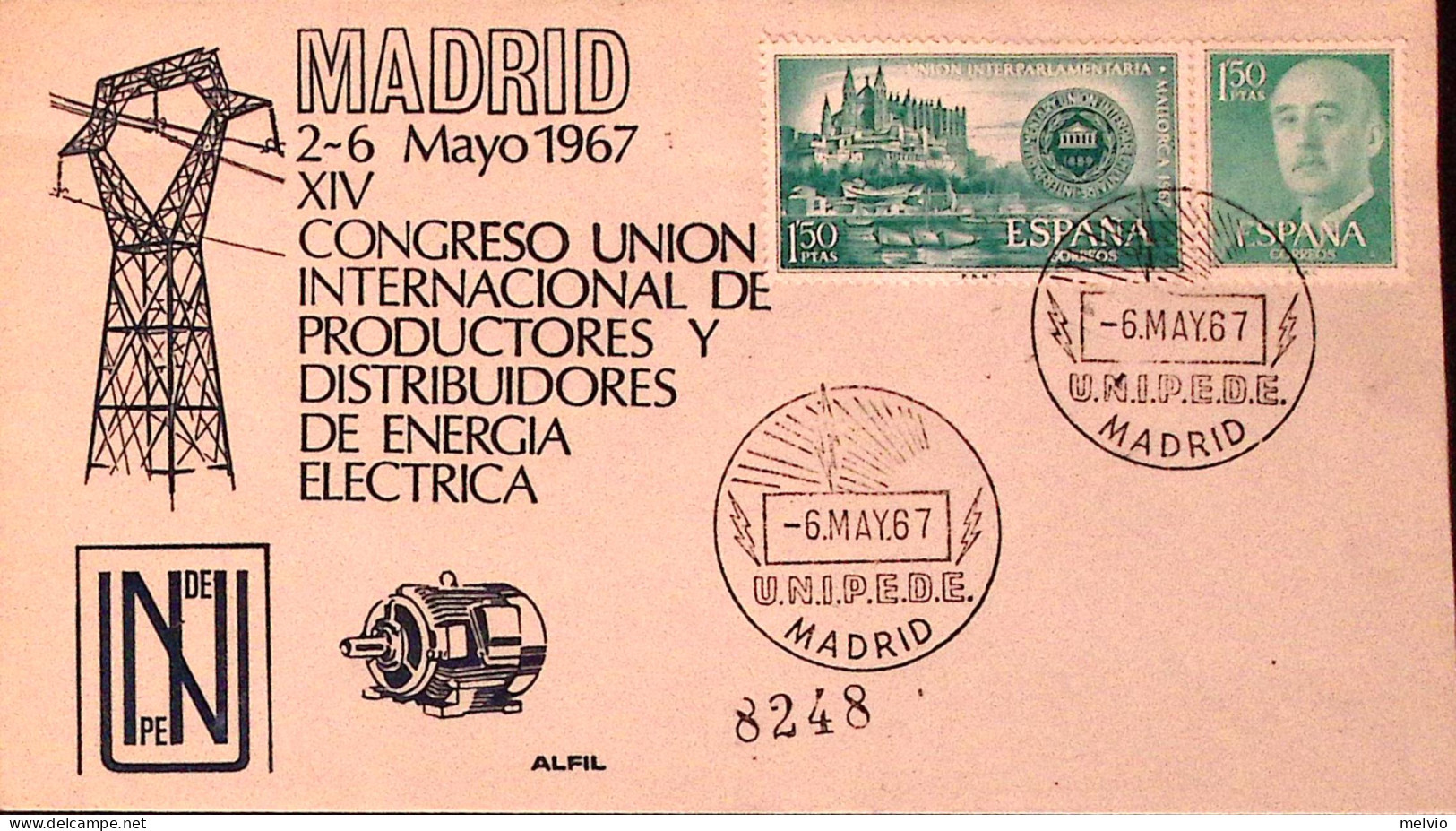 1967-SPAGNA XIV Congr. Produzione Distribuzione Energia Elettrica/Madrid (6.5) A - Sonstige & Ohne Zuordnung