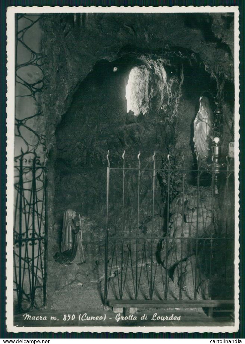 Cuneo Macra Grotta Di Lourdes Foto FG Cartolina MZ1931 - Cuneo