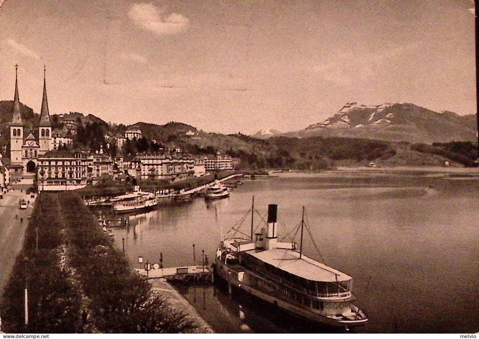 1952-Svizzera SUISSE Settimana Intern. Musica/Lucerna (5.8) Ann. Targhetta - Altri & Non Classificati