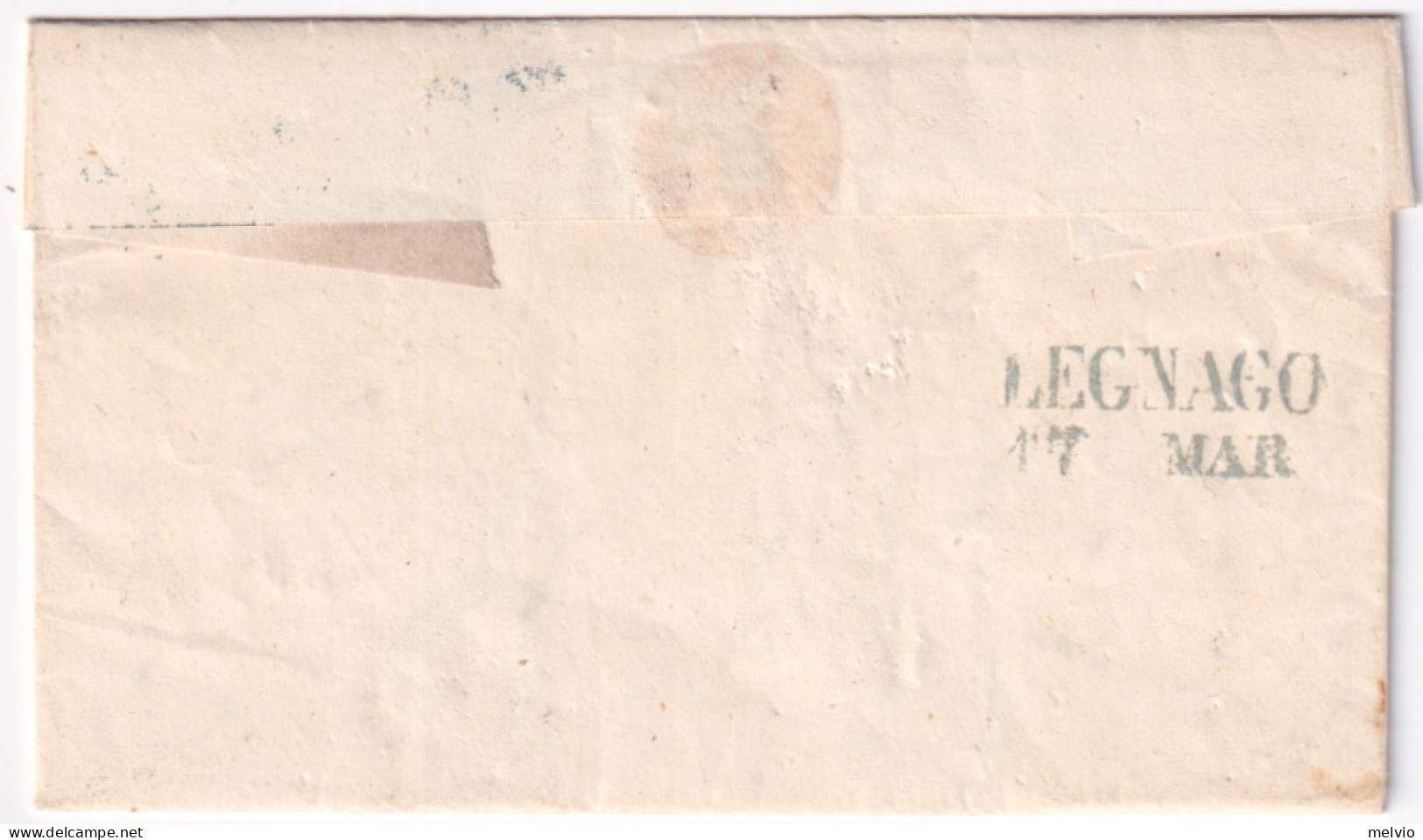 1846 PADOVA SI Bluastro (10.3) Su Lettera Completa Testo - 1. ...-1850 Prefilatelia