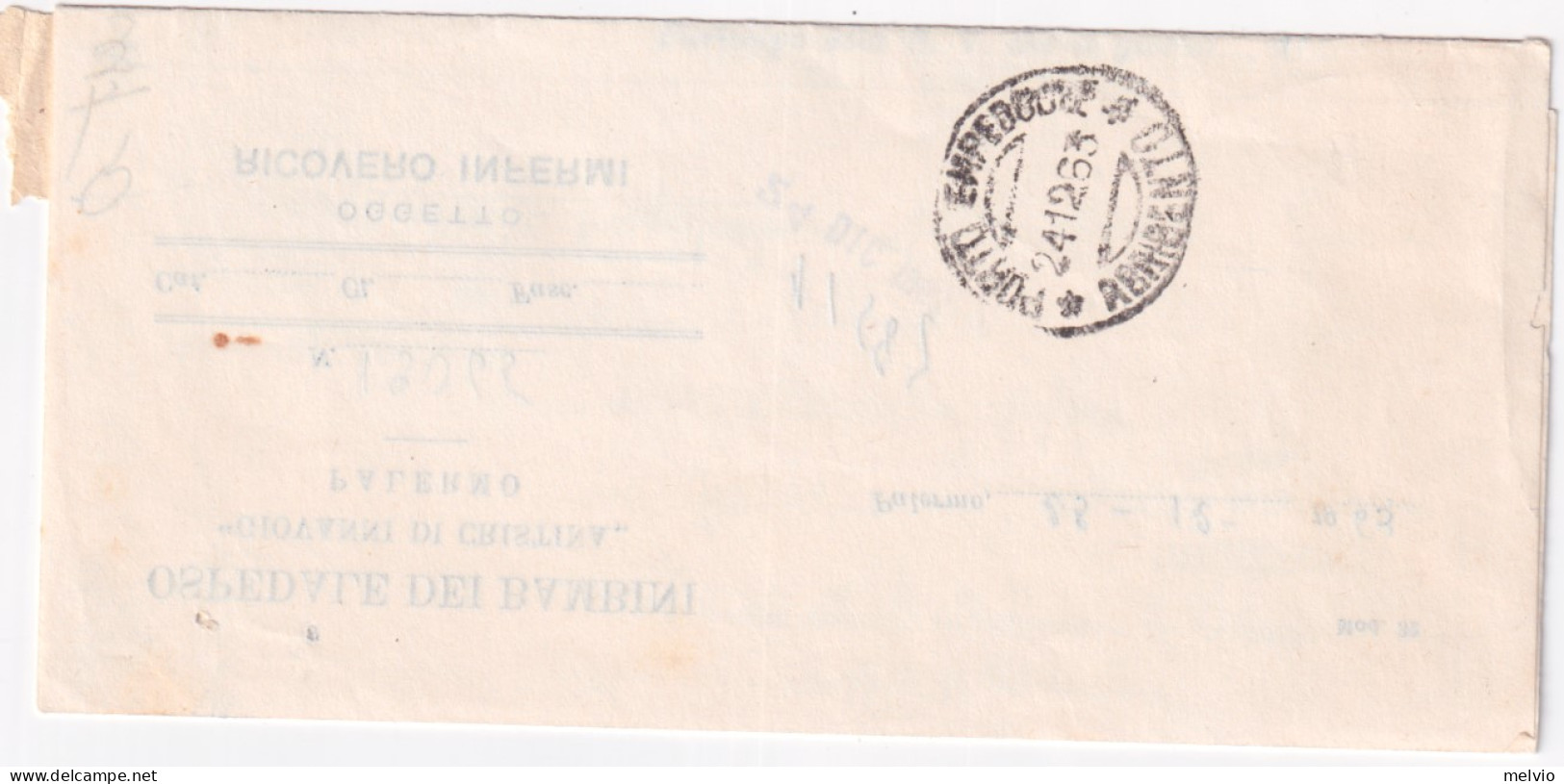 1963-U.P.U. Lire 70 (962) Isolato Su Piego Raccomandato Palermo (23.12) - 1961-70: Storia Postale