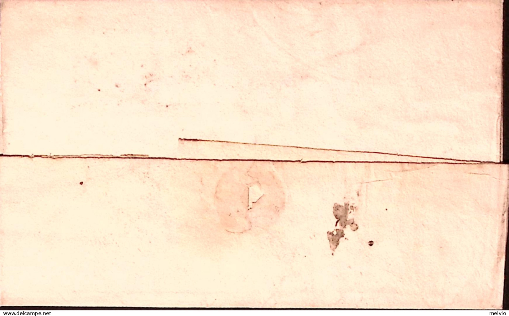 1840-PIZZO Ovale Rosso Su Soprascritta - ...-1850 Préphilatélie