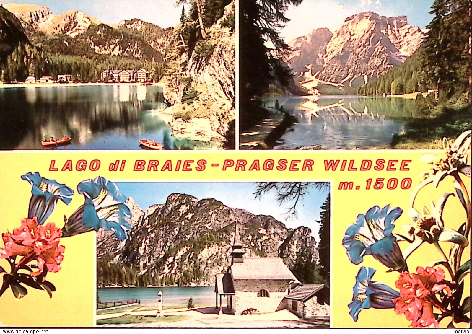 1978-Siracusana Lire 120 Isolato Su Cartolina (Lago Di Braies) Per La Germania - 1971-80: Marcophilie