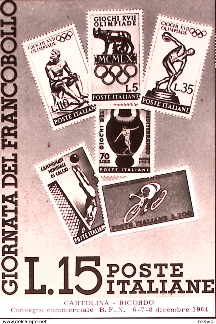 1964-MOSTRA CONVEGNO/MILANO (6.12) Annullo Speciale Su Cartolina Ufficiale - 1961-70: Marcophilie