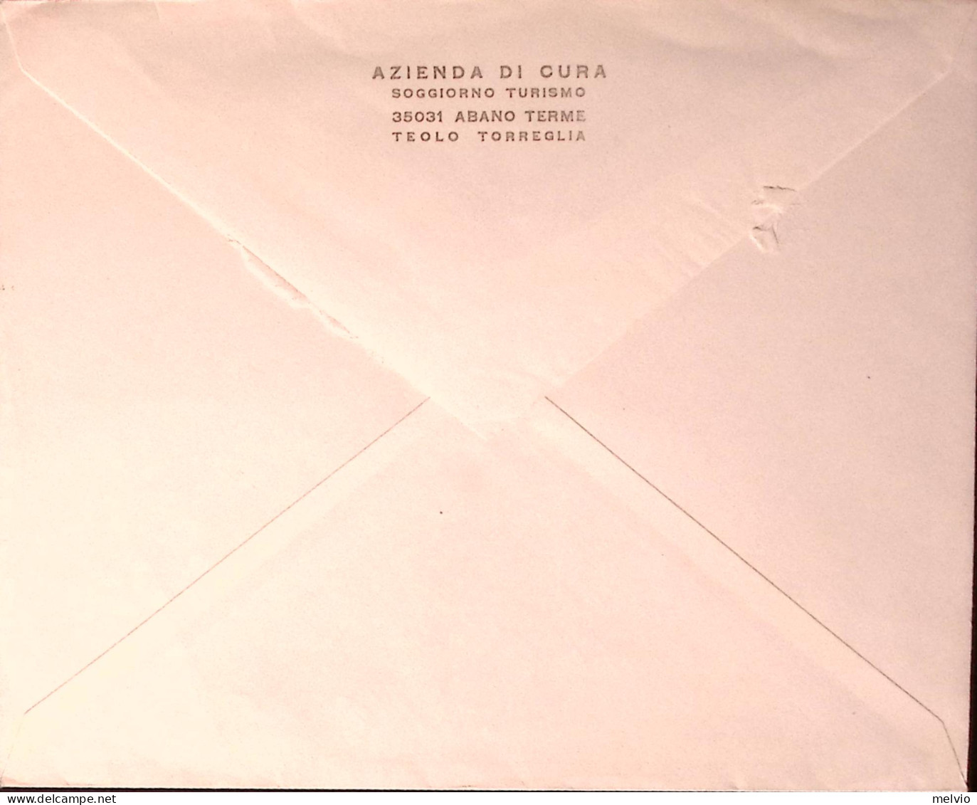1970-ADUNATA TRIVENETA A.N.A./ABANO T. (24.5) Su Busta Affrancata 50 Vittoria Co - 1961-70: Marcophilie
