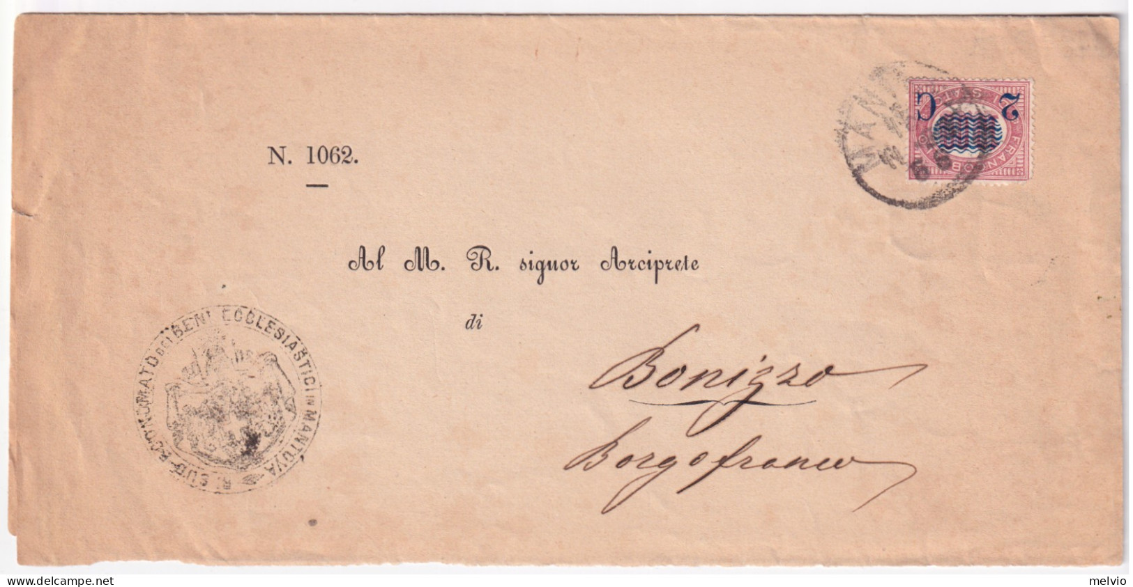 1880-SERVIZIO STATO Sopr. C.2/10,00 (36) Isolato Su Soprascritta - Storia Postale