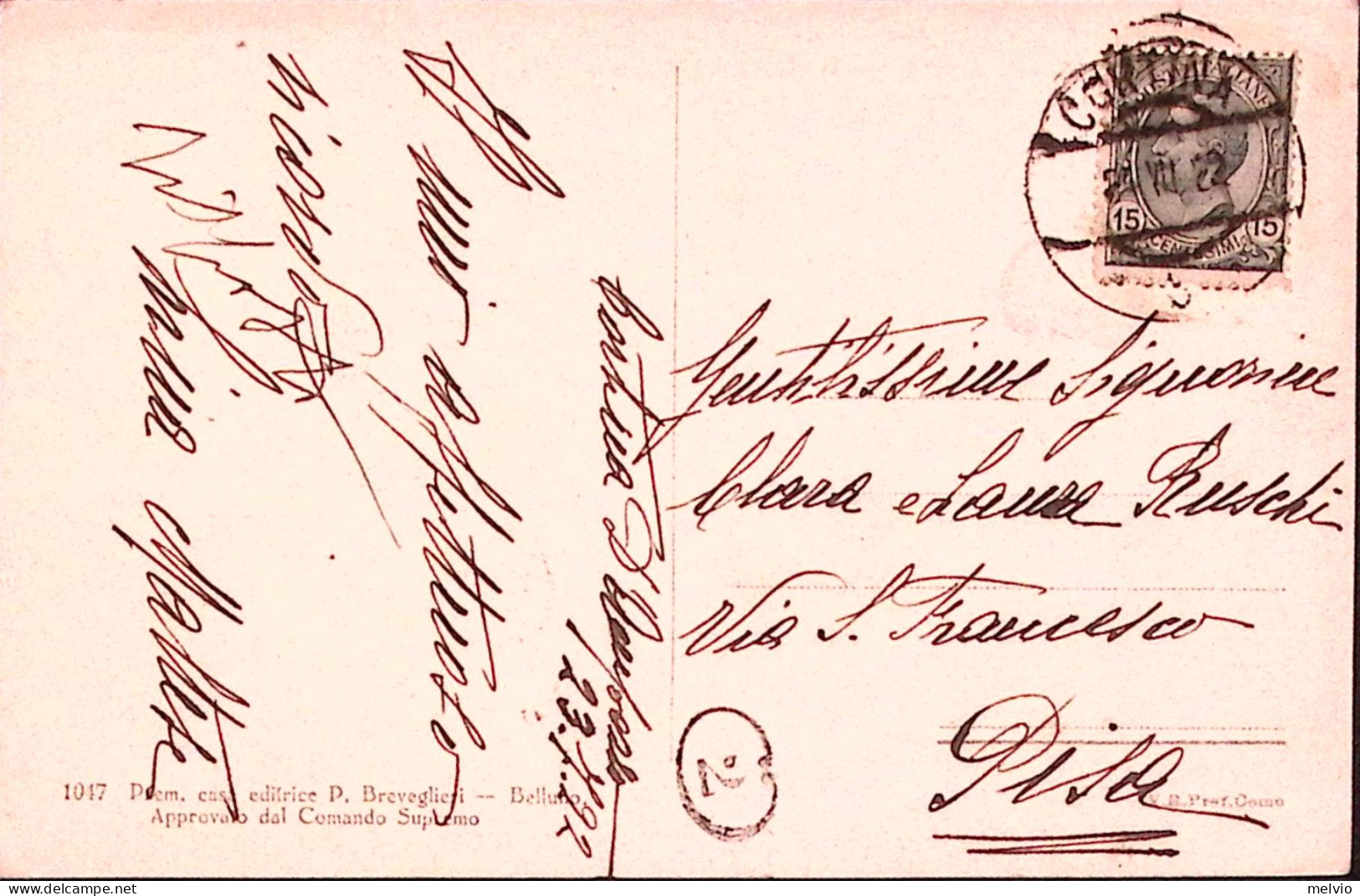 1922-CORTINA/b Annullo Austriaco (21.7) Su Cartolina (Dolomiti Cadoriche M Crist - Marcophilia