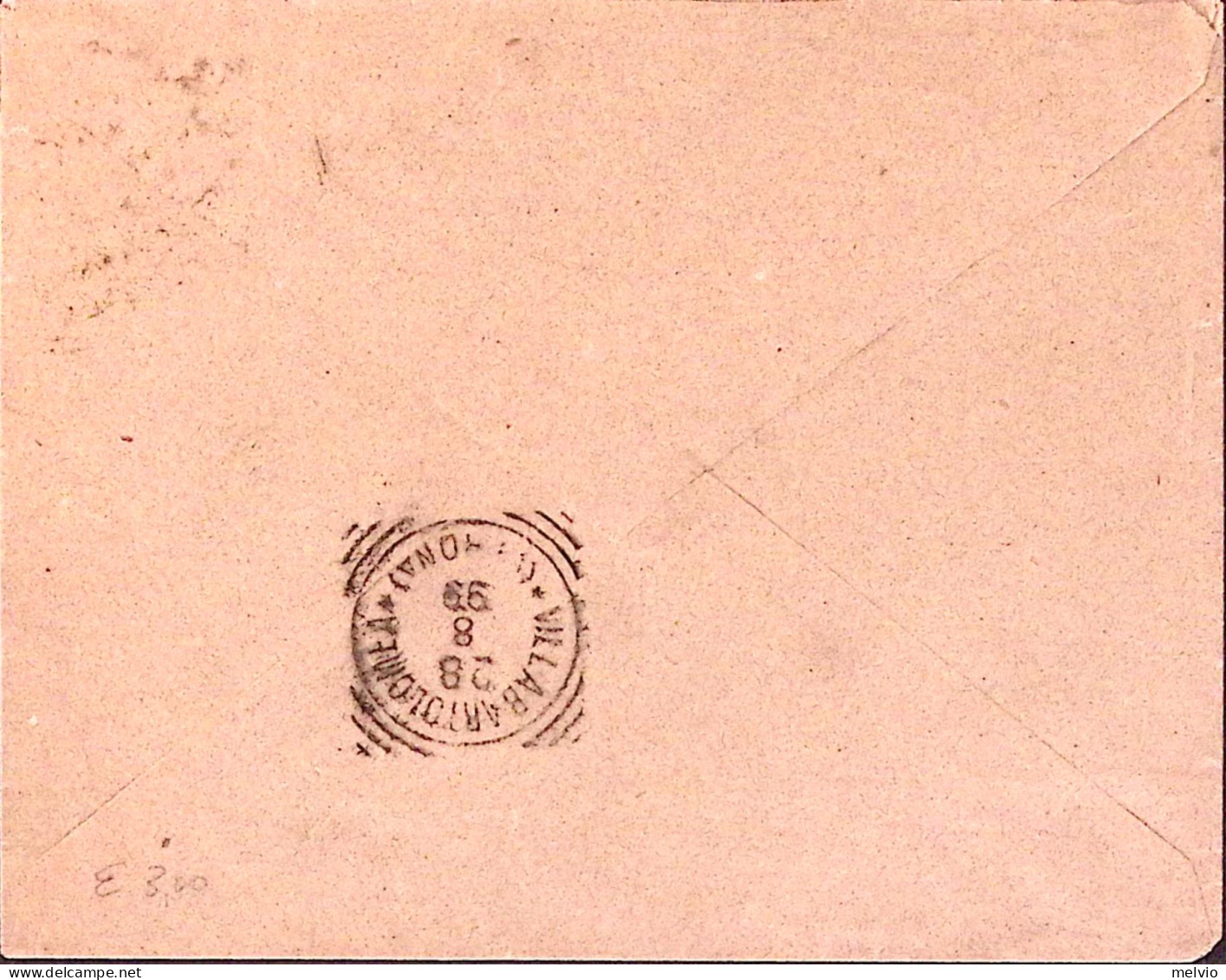 1899-MONTAGNANA/PADOVA Tondo Riquadrato (27.8) Busta Affrancata Effigie C.20 - Storia Postale