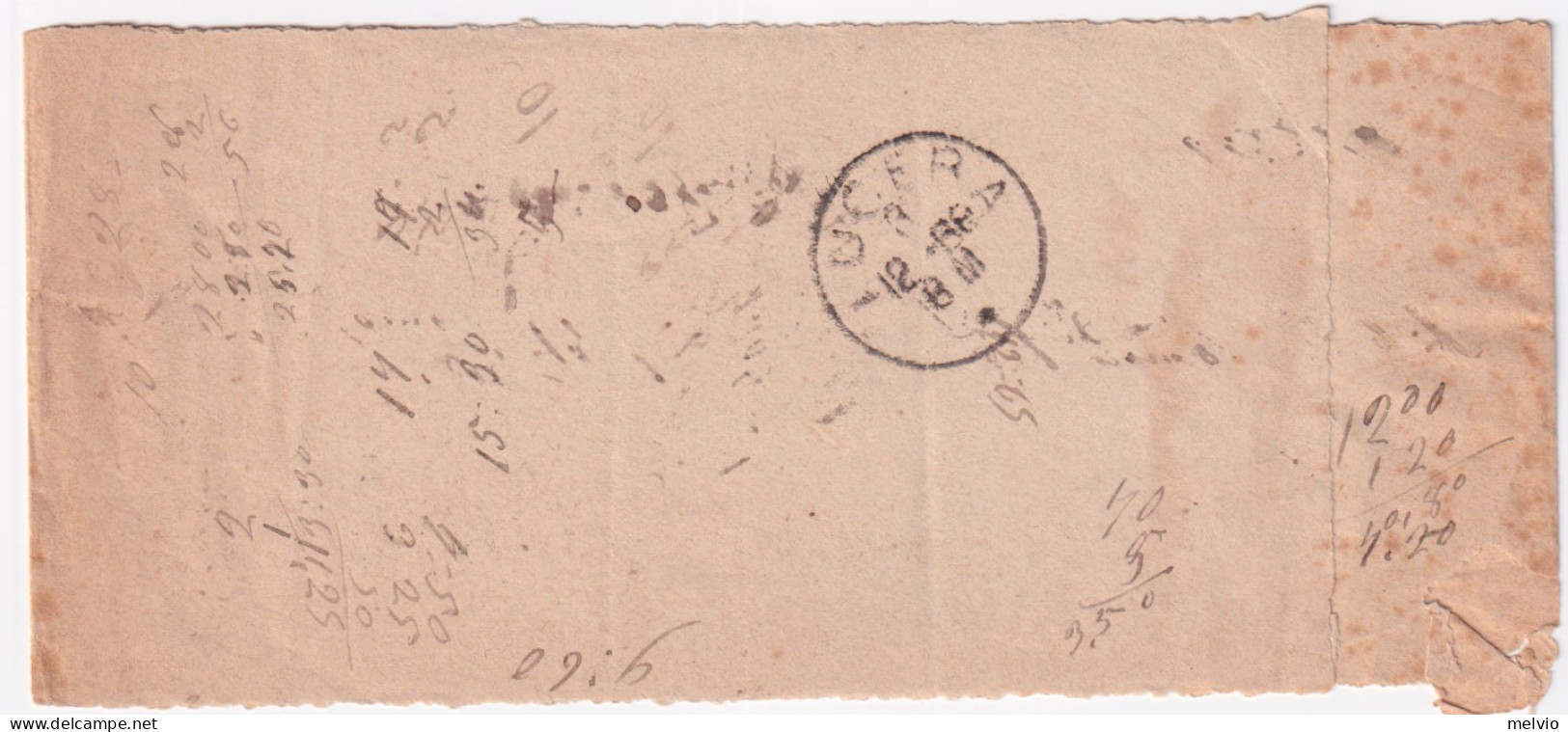 1888-CIFRA C.1 (T14) Isolato Su Fascetta Per Stampe - Storia Postale