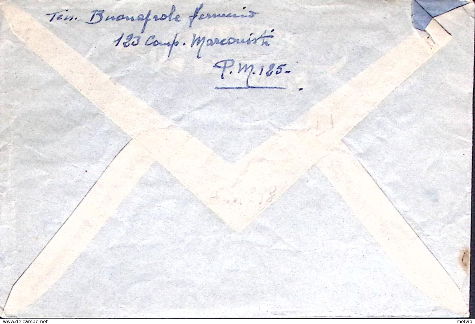 1942-Posta Militare/n. 125 C.2 (19.11) Su Busta Via Aerea Affrancata PA Lire 1 - Storia Postale
