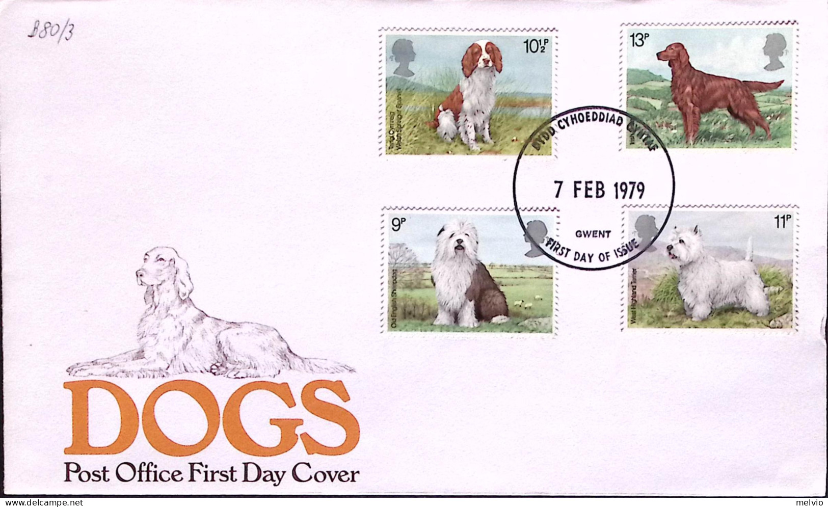1979-GRAN BRETAGNA GREAT BRITAIN Espos. Canina (880/3) Su Fdc - Storia Postale