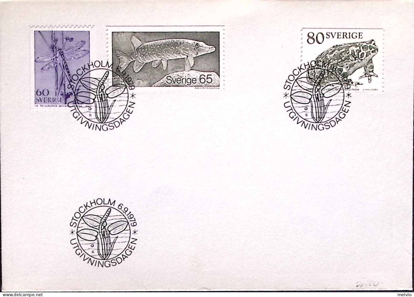 1979-SVEZIA SVERIGE Animali (1057/9) Su Fdc - FDC