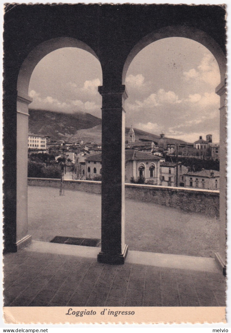1956-X REPUBBLICA Lire 10 (677) Isolato Su Cartolina (Gualdo Tadino Istituto Sal - 1946-60: Storia Postale