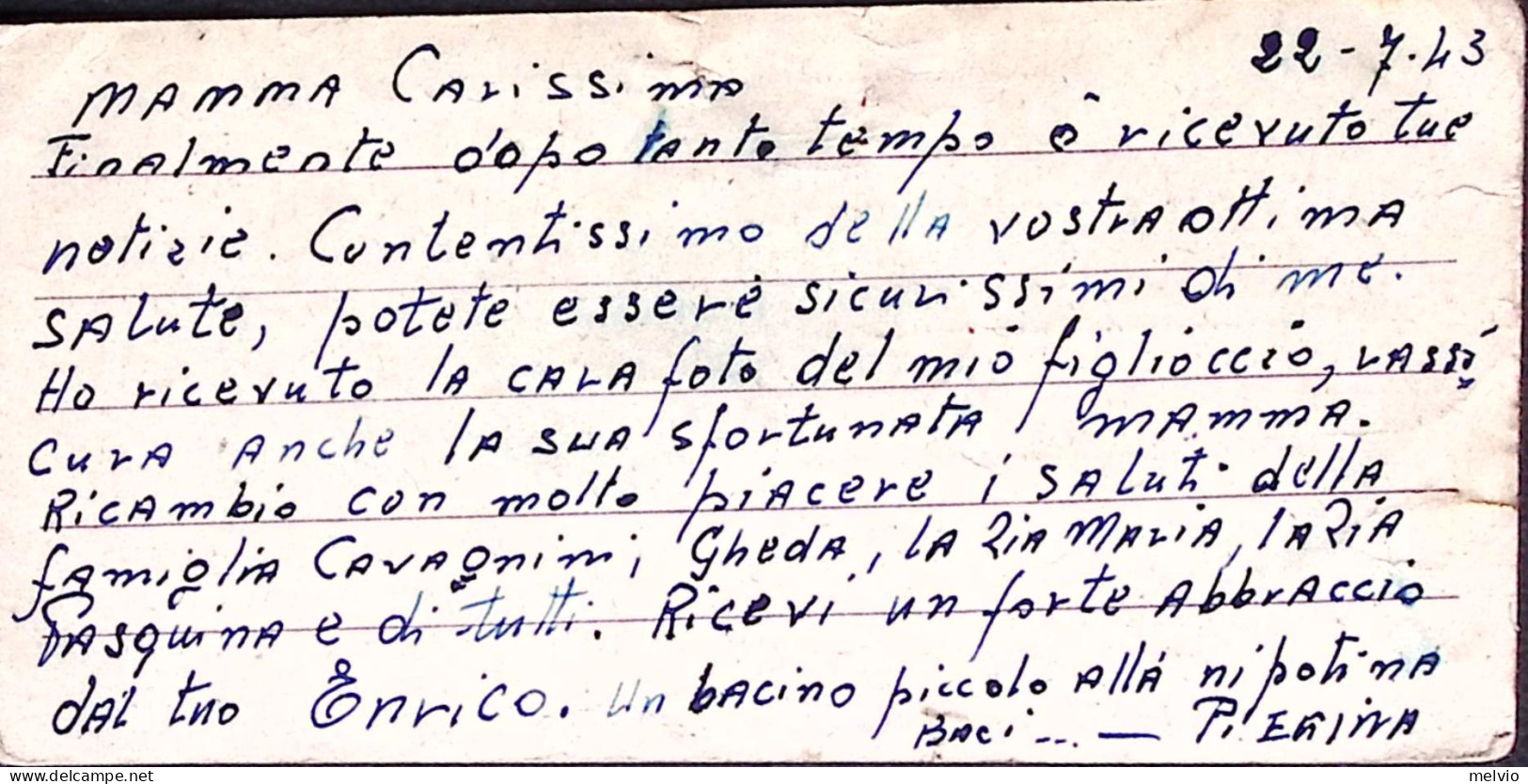 1943-PRIGIONIERI GUERRA In East Africa POW Camp 353/B Su Ex Cartolina Italiana T - Marcophilia