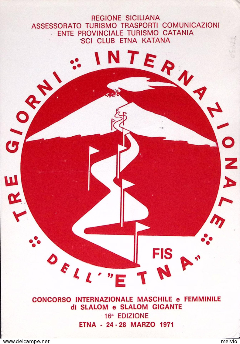 1971-CATANIA TRE GIORNI INTERNAZIONALE DELL'ETNA Annullo (26.3) E Chiudilettera  - 1971-80: Marcophilie