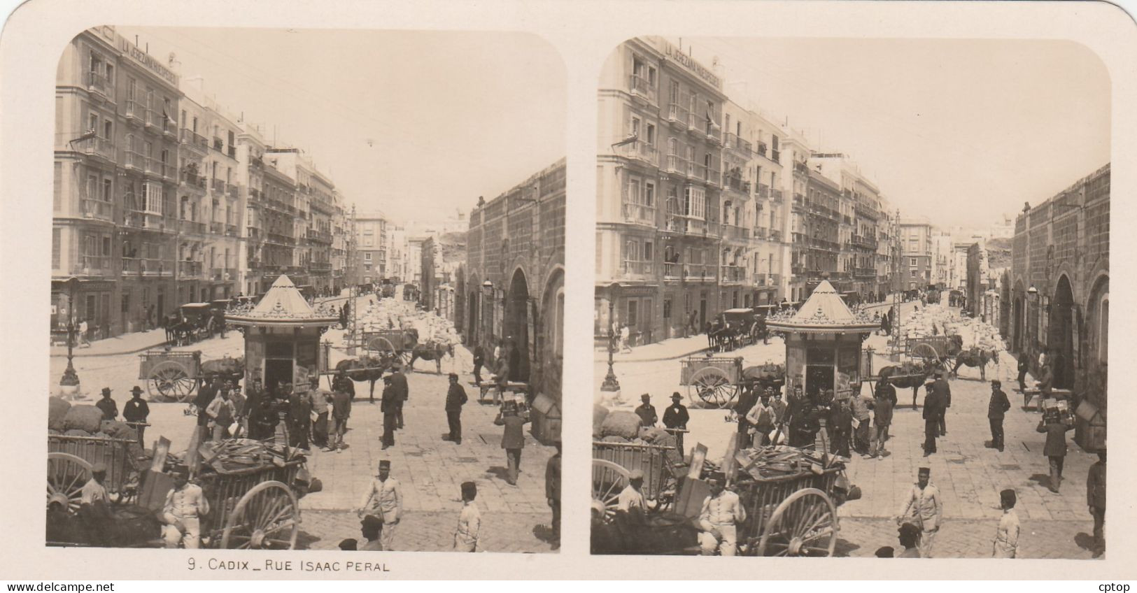 Cadiz , Rue Isaac Peral  Photo 1905 Dim 16 X 8 Cm - Cádiz