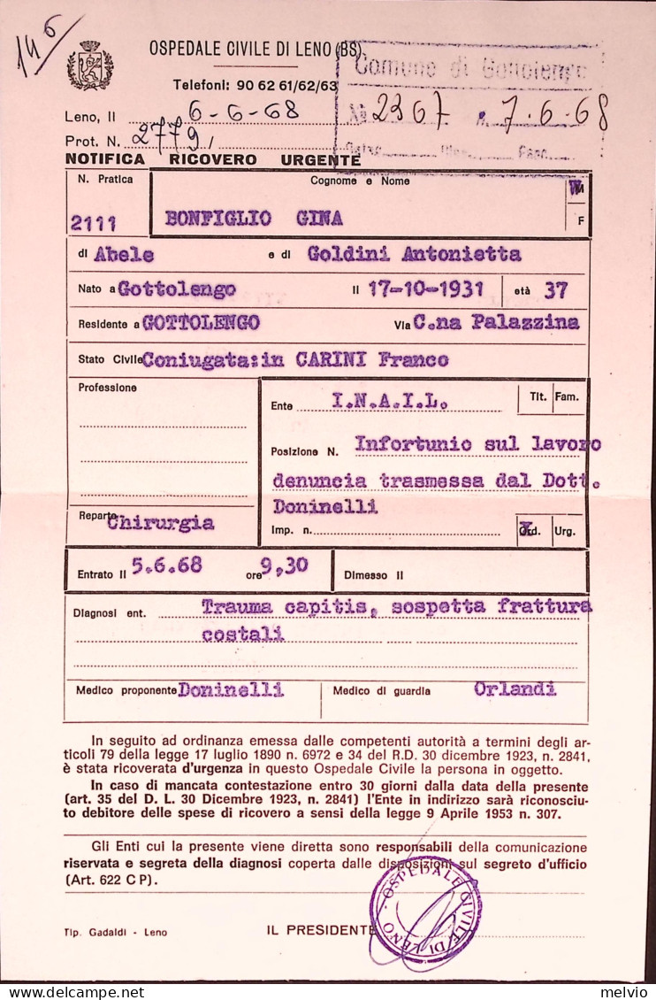 1968-EUROPA1967 Coppia Lire 90 (1039) Su Cartolina Raccomandata - 1961-70: Marcophilie