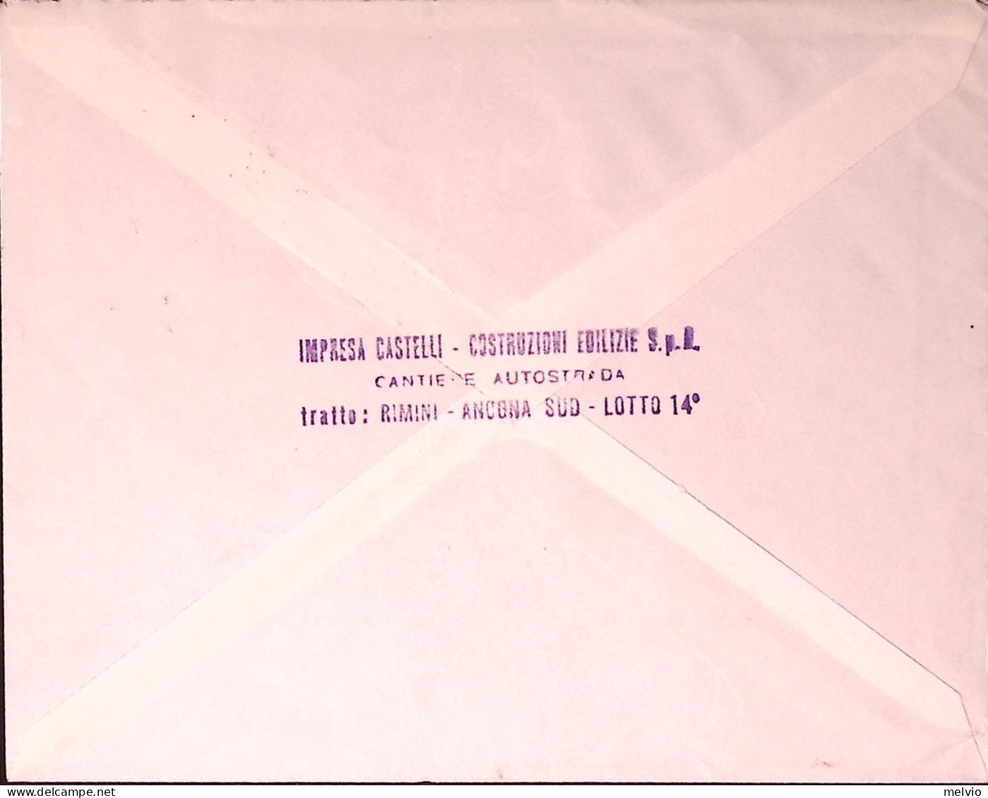 1966-XX ANNIV. REPUBBLICA Lire 40 Isolato Su Busta - 1961-70: Poststempel