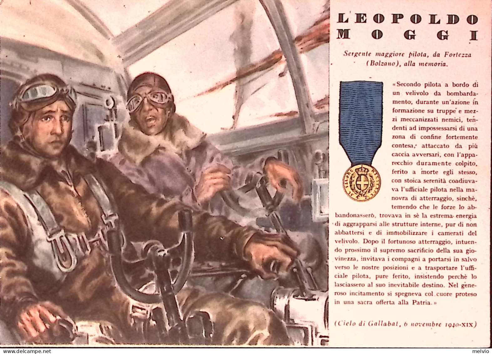 1941-LEOPOLDO MOGGI, Serie Medaglie D'Oro N.14, Nuova - Patriotiques