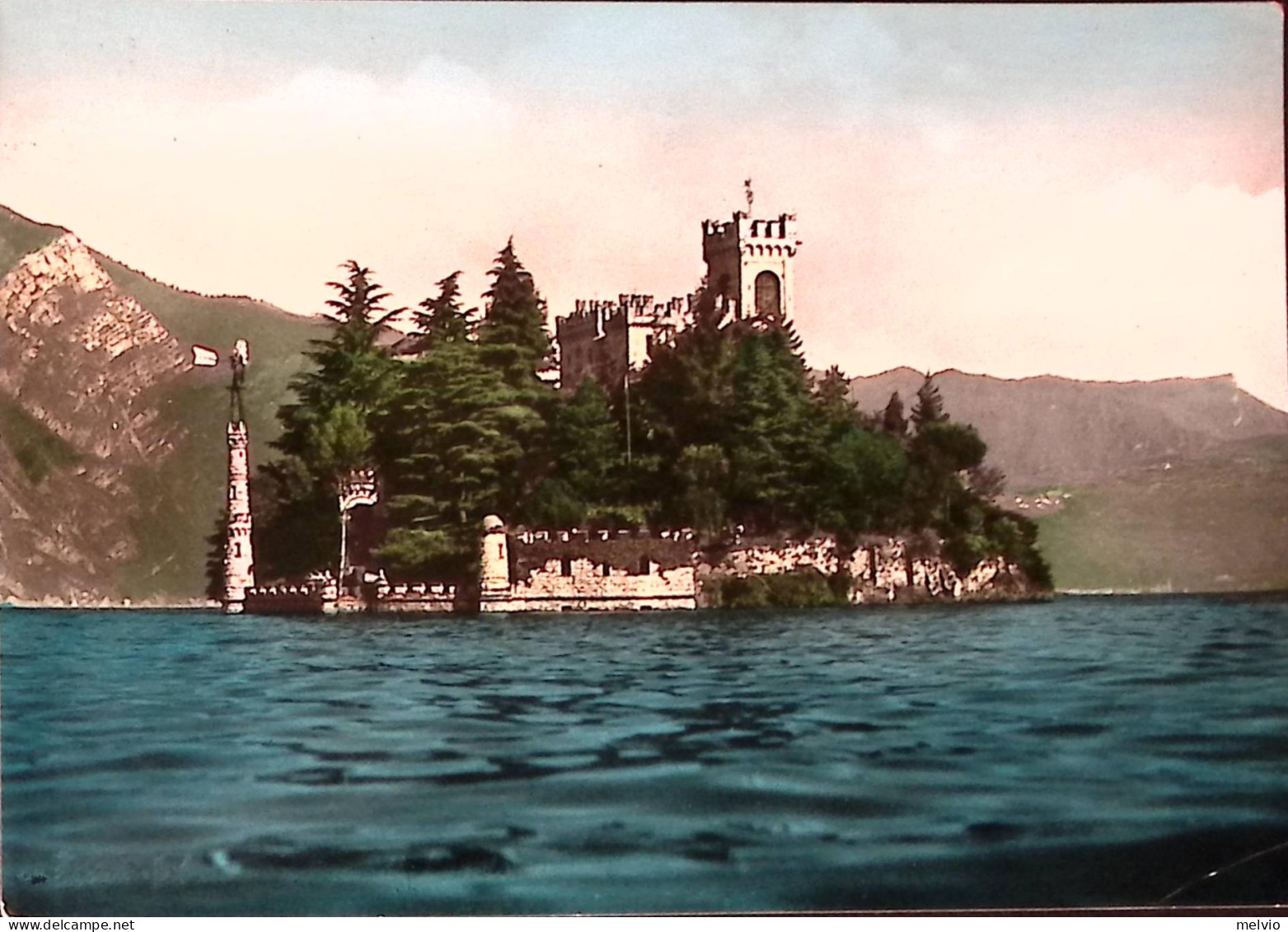 1957-LAGO SEBINO Isola Di Loreto Viaggiata Riva Di Solto (20.8) Francobollo Cadu - Bergamo