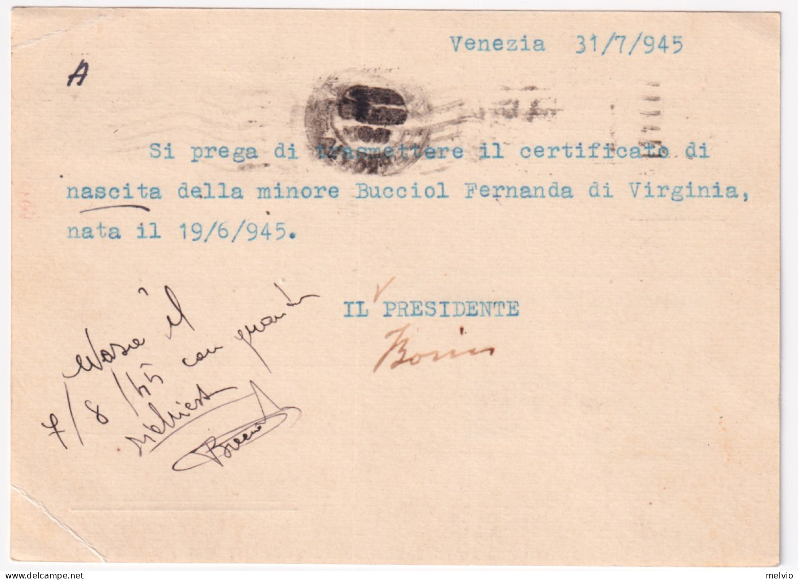 1945-Monumenti C.20 + Imperiale Senza Fasci Lire 1 (504+531) Su Cartolina Verona - Storia Postale