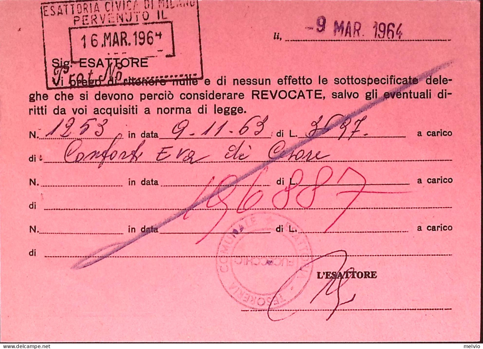 1964-GALILEI Lire 30 Isolato Su Cartolina Postale - 1961-70: Marcofilie