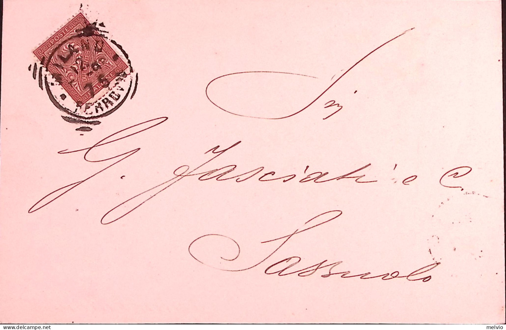 1893-FELICE VITTONE MILANO Cartolina Avviso Di Passaggio Milano (12.5) - Marcofilie