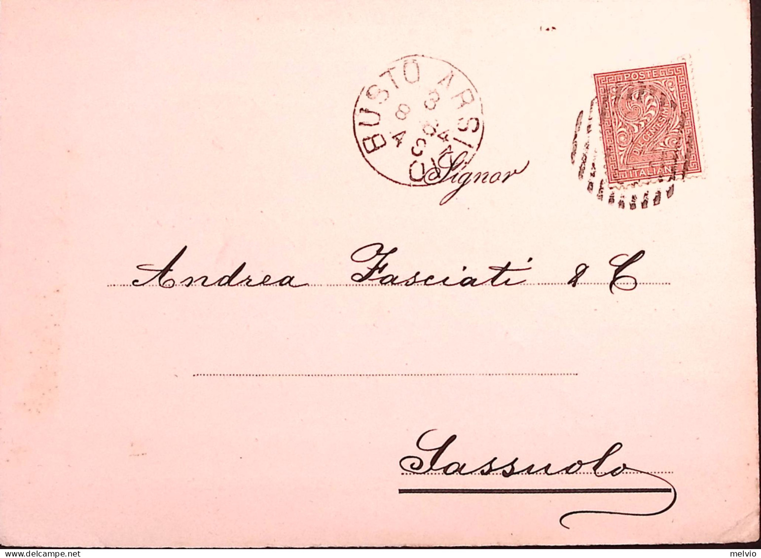 1884-FILATURA TESSITURA DI COTONE FR.LLI CRESPI Cartolina Avviso Di Passaggio Bu - Advertising