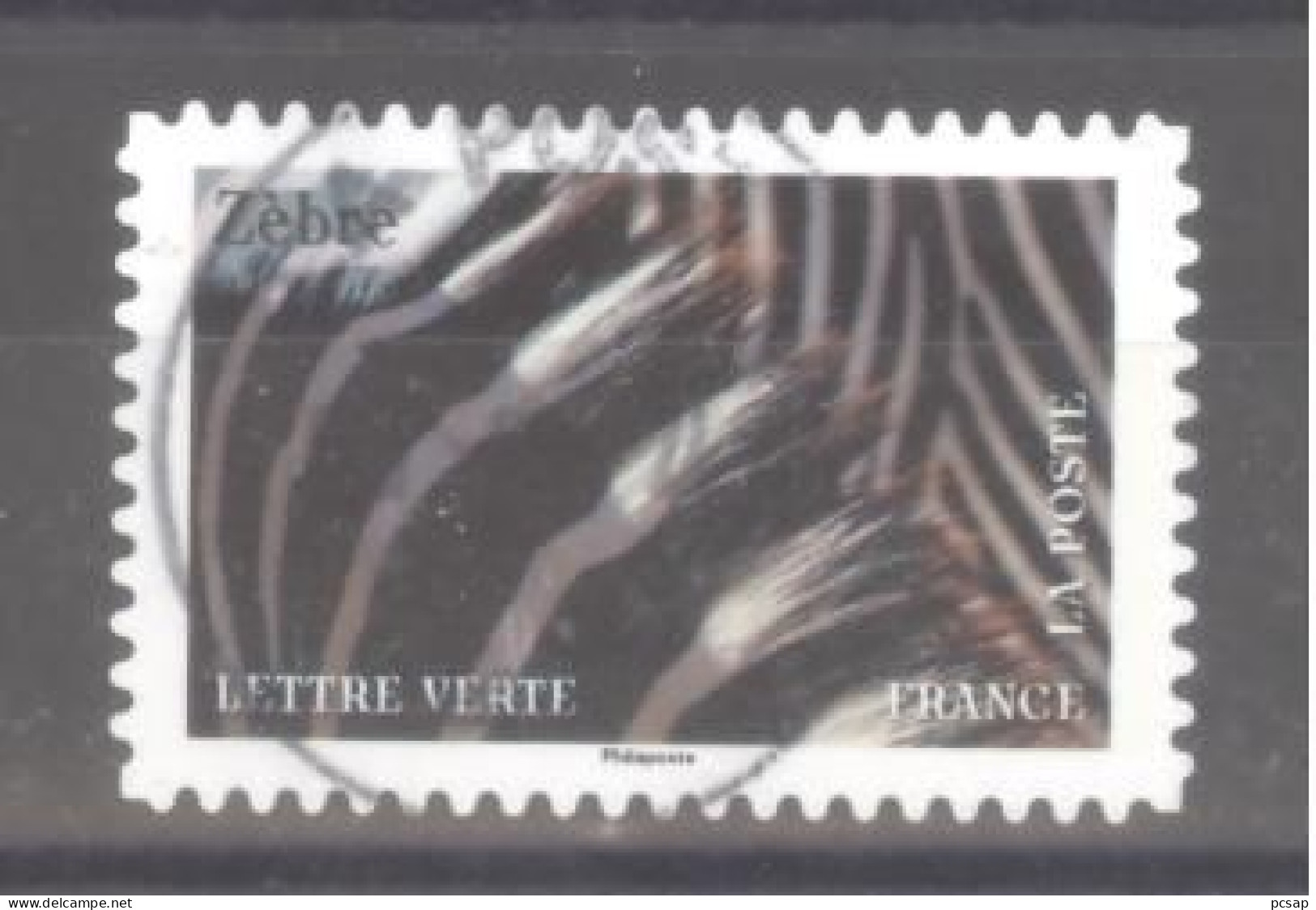 France Autoadhésif Oblitéré (Animaux En Couleurs - Zèbre) Cachet Rond) - Gebruikt