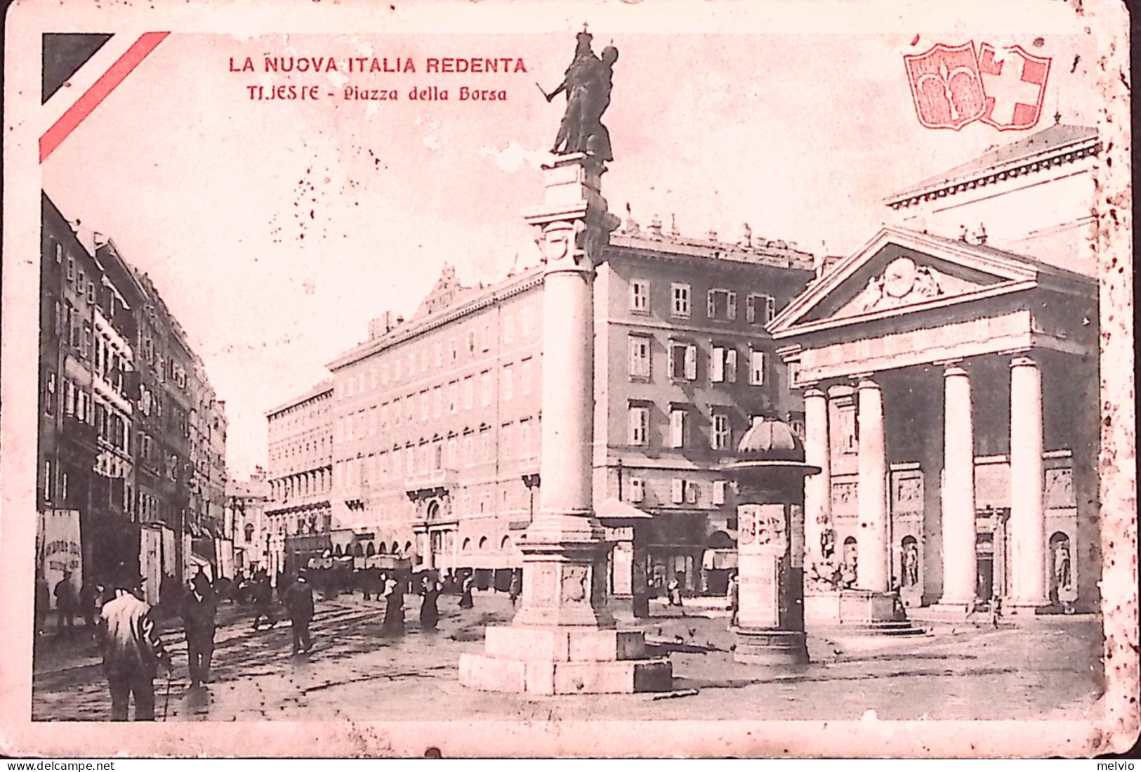 1915-Posta Militare/ZONA CARNIA (27.8.15) Su Cartolina Illustrata Trieste P.zza  - Trieste (Triest)