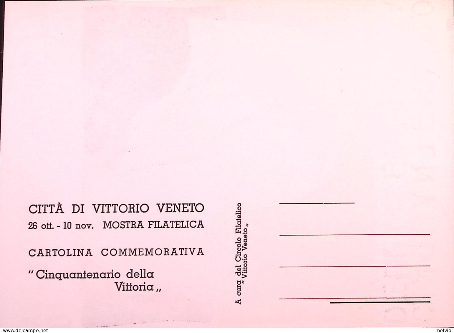 1968-VITTORIO VENETO 50^ ANN. BATTAGLIA, Nuova - 1961-70: Poststempel