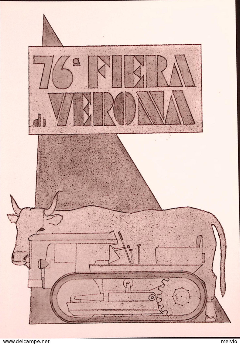 1974-VERONA 76 Fiera (19.3) Annullo Speciale Su Cartolina - 1971-80: Marcophilie