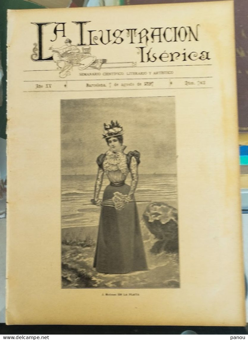 LA ILUSTRACION IBERICA. Complete newspaper (16 pages) from year 1897.