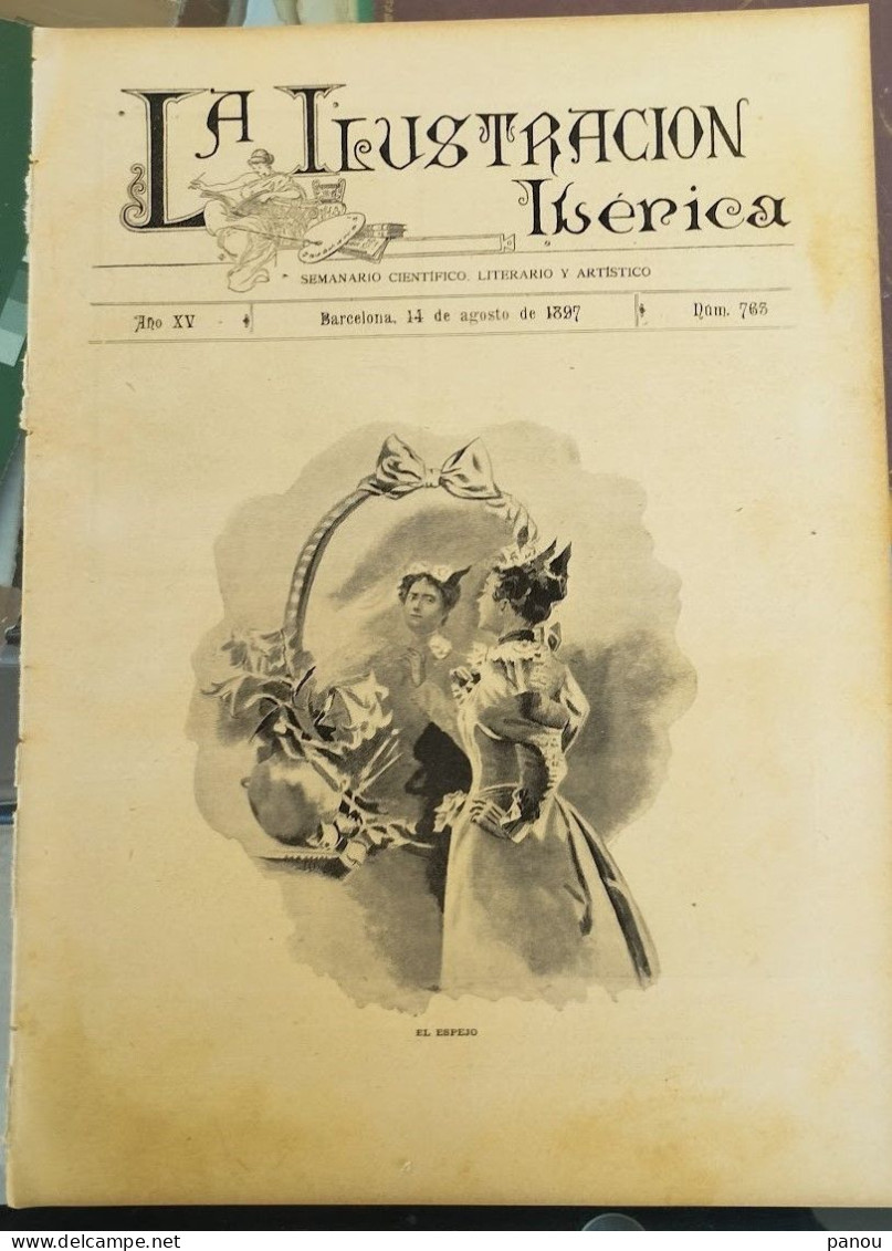 LA ILUSTRACION IBERICA. Complete newspaper (16 pages) from year 1897.