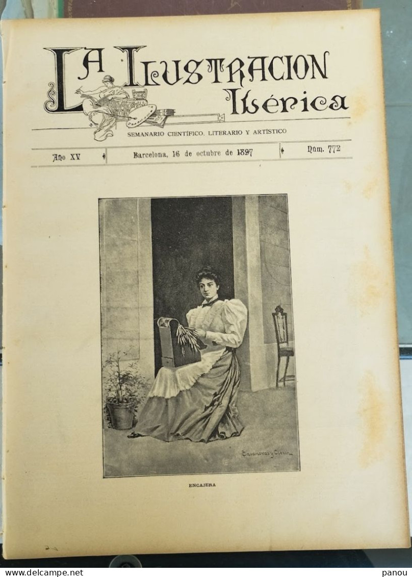 LA ILUSTRACION IBERICA. Complete newspaper (16 pages) from year 1897.