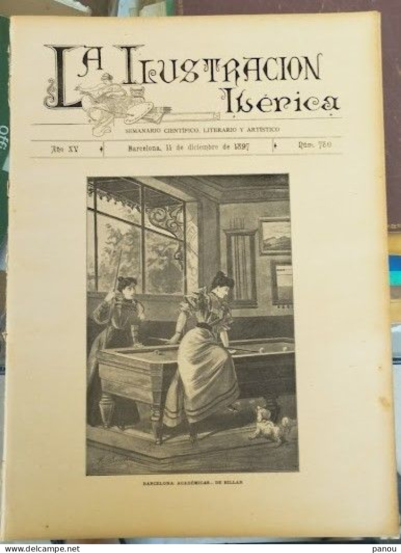 LA ILUSTRACION IBERICA. Complete newspaper (16 pages) from year 1897.