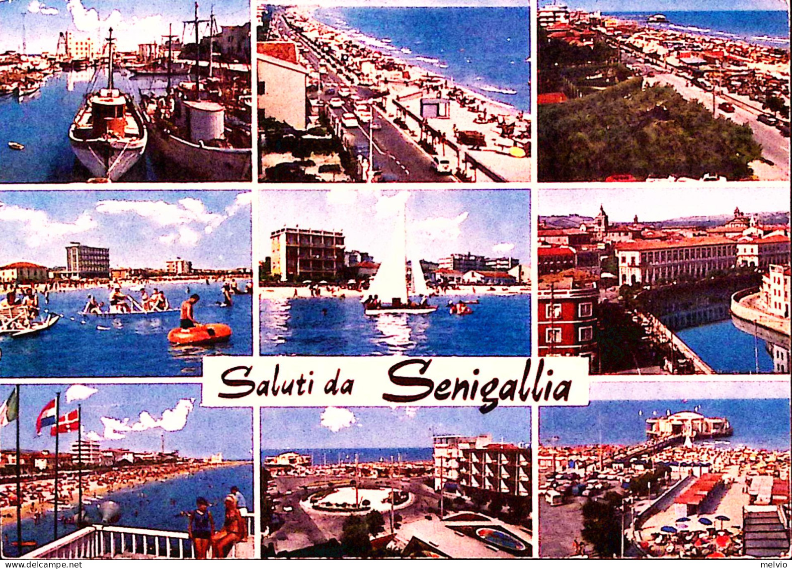 1975-Saluti Da SENIGALLIA Viaggiata Affrancata Turistica Gradara Lire 40 - 1971-80: Marcophilia