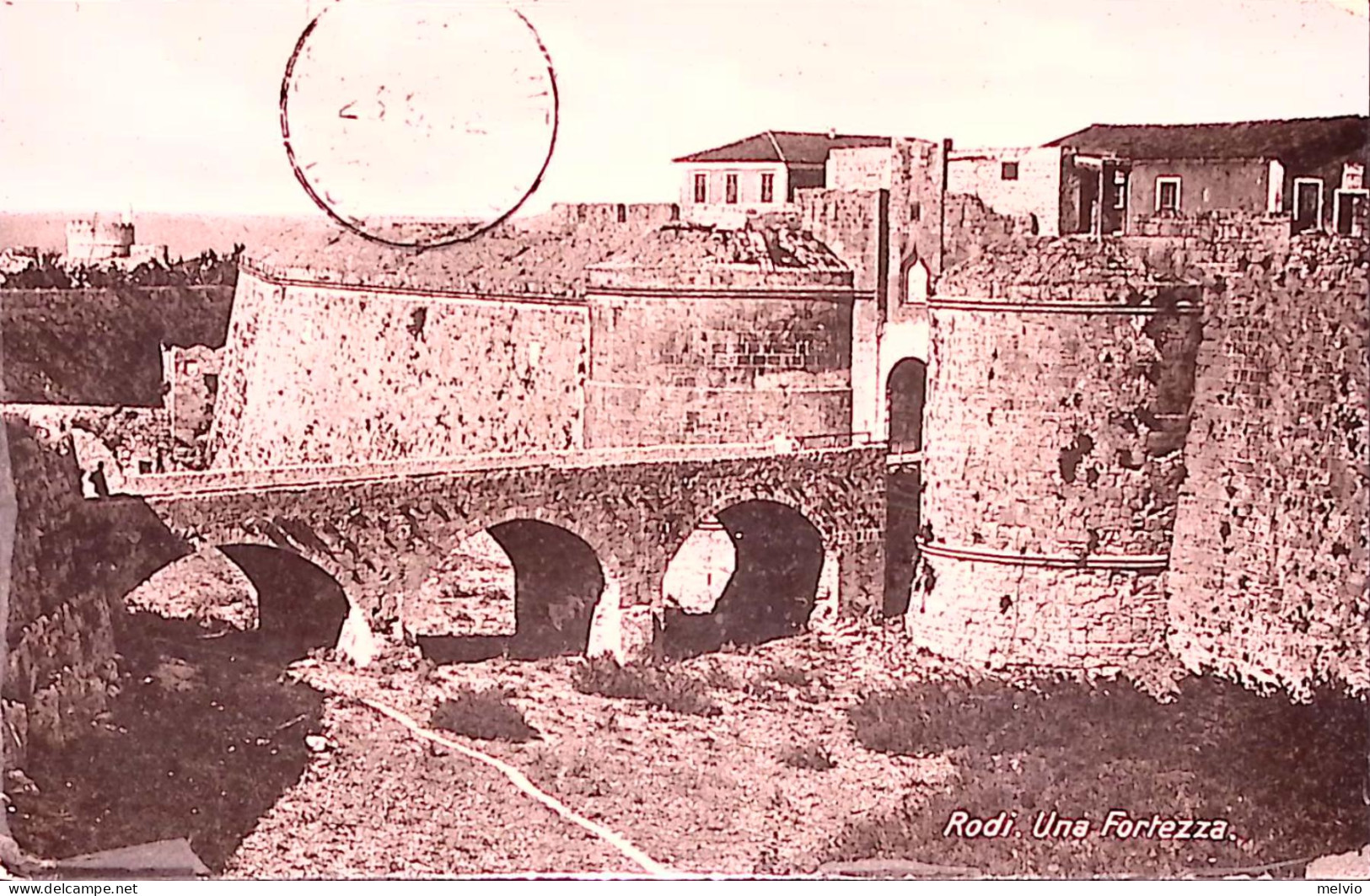 1912-RODI Una Fortezza, Scritta - Aegean