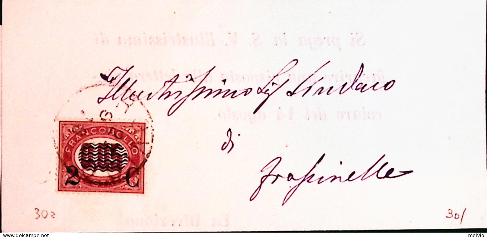 1879-francobolli Per Stampe Sopr.c.2/0,05 Su Piego Rovigo (26.9) - Storia Postale