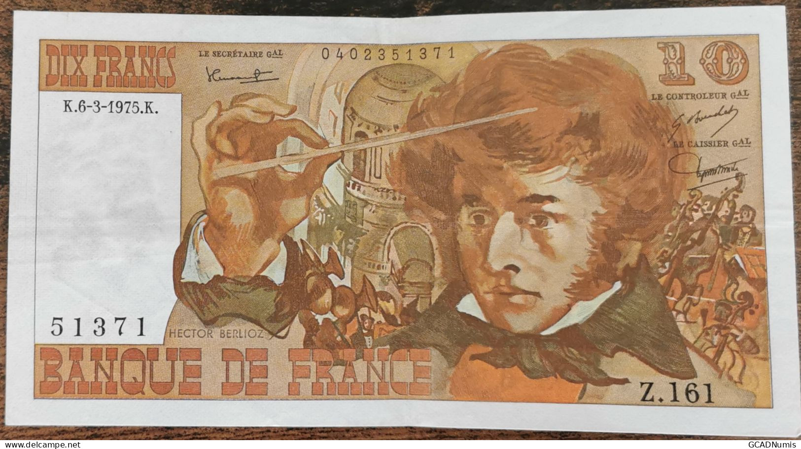 Billet 10 Francs BERLIOZ  6 - 3 - 1975 France Z.161 - 10 F 1972-1978 ''Berlioz''