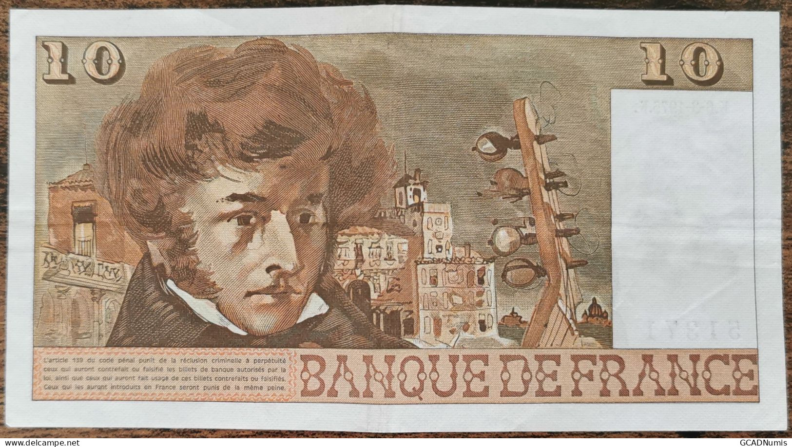 Billet 10 Francs BERLIOZ  6 - 3 - 1975 France Z.161 - 10 F 1972-1978 ''Berlioz''