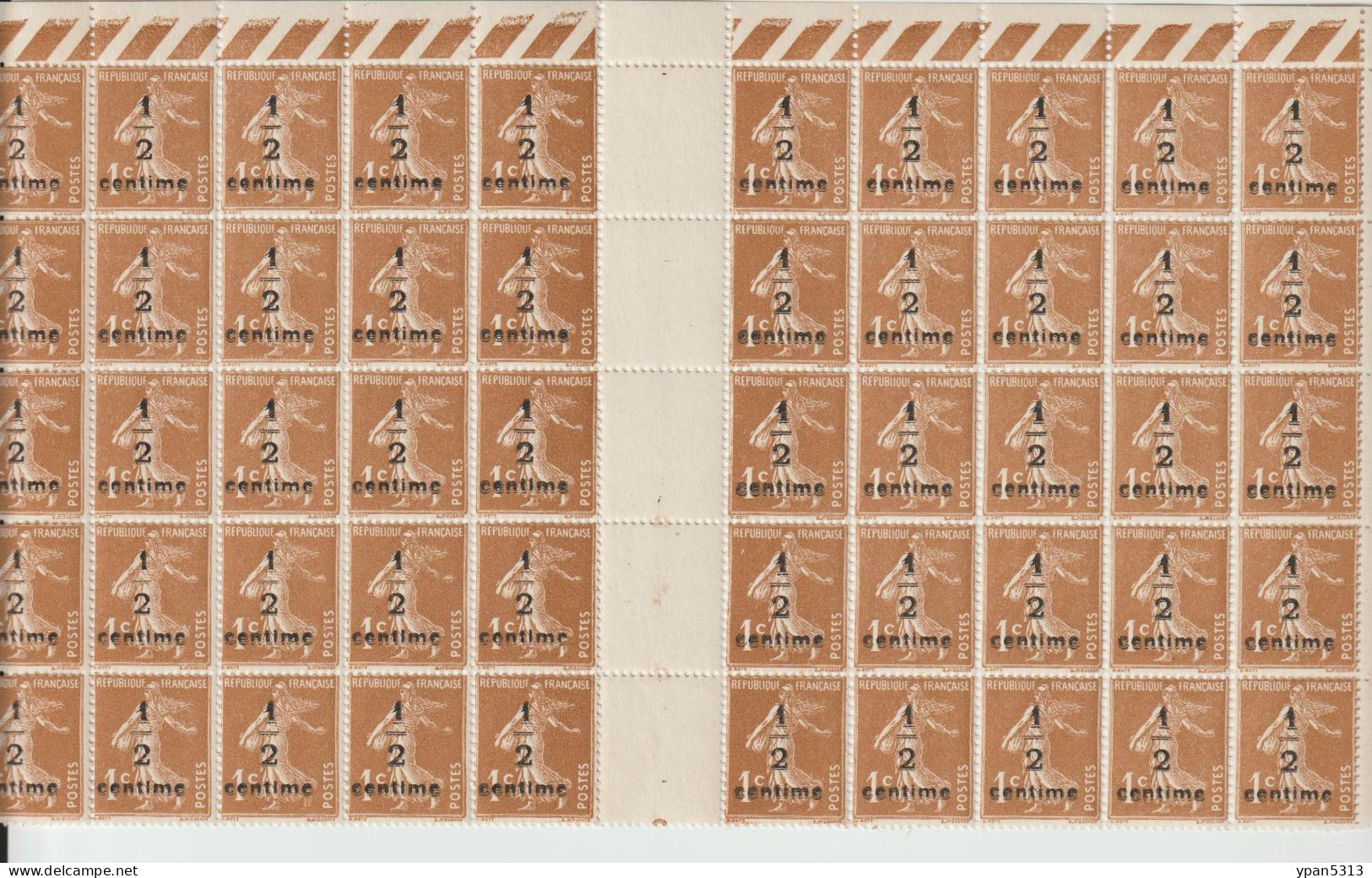 Semeuse 279B* - Bloc De 50 Timbres. - Nuovi