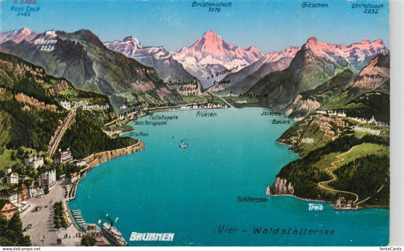 13921493 Brunnen_Vierwaldstaettersee_SZ Panoramakarte - Other & Unclassified