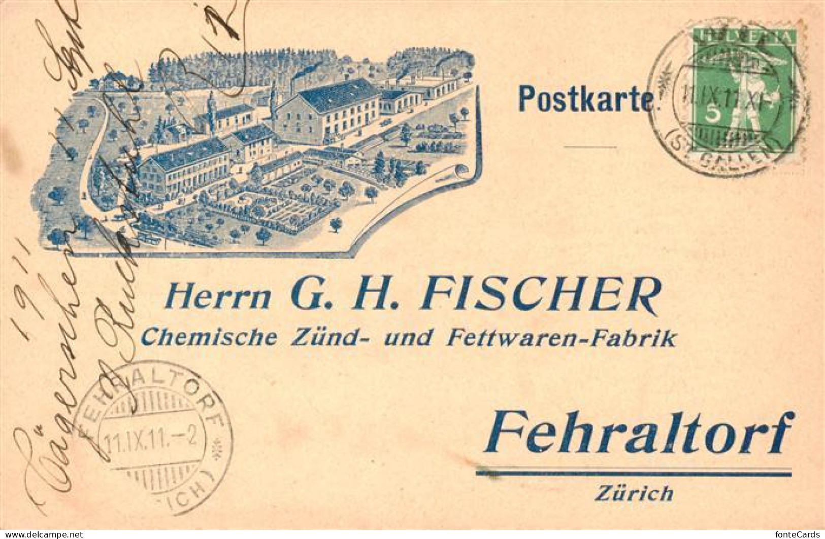 13921471 Fehraltorf Chemische Zuend Und Fettwaren Fabrik Fischer - Other & Unclassified